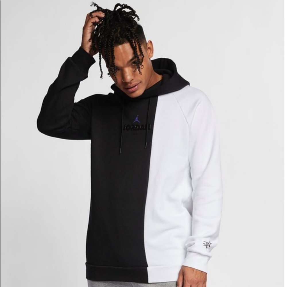 Air Jordan Fly 11 Concord Legacy Hoodie, Black and White, XL